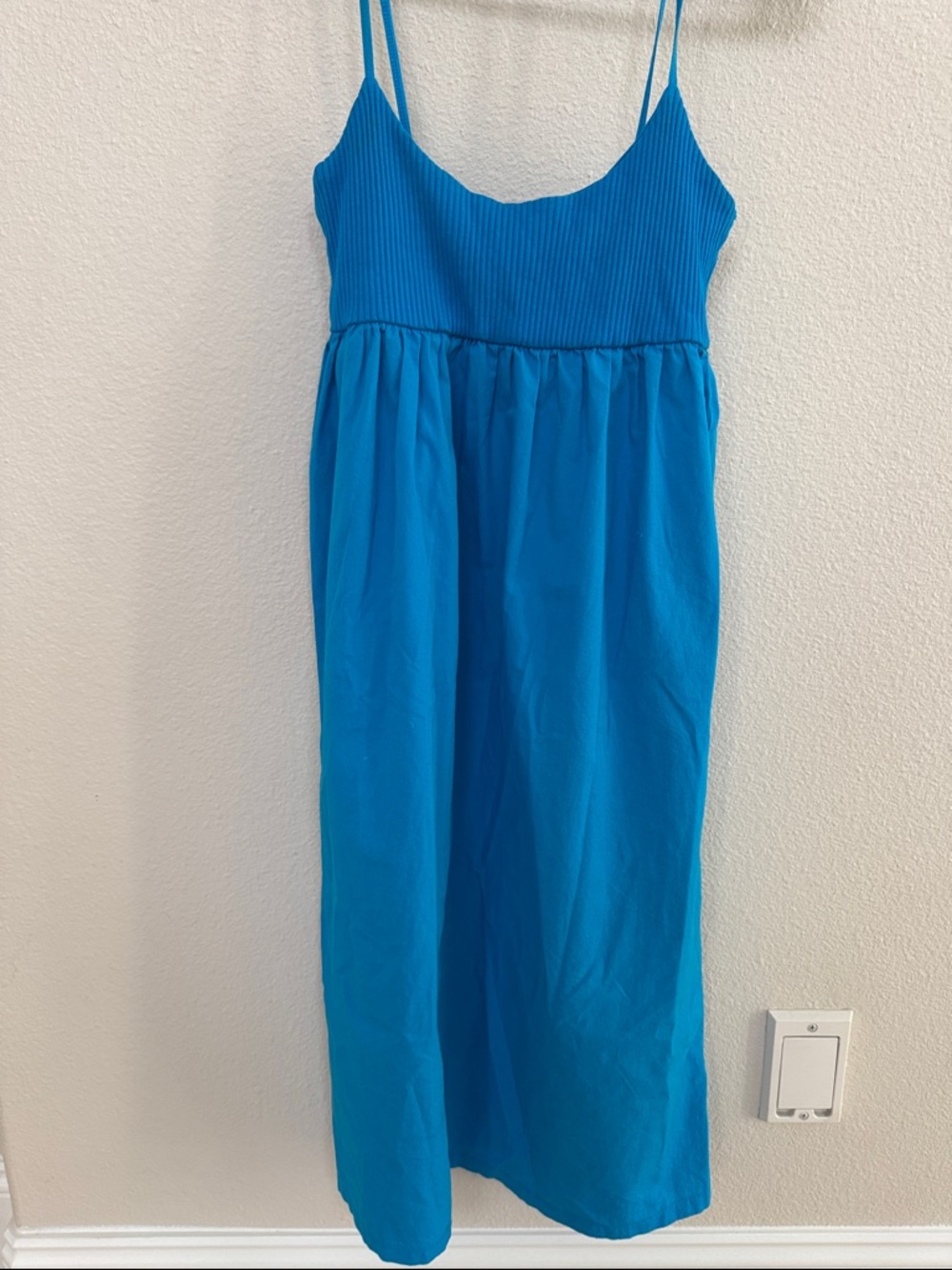 Zara Turquoise Ribbed Top